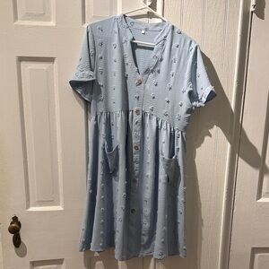 Amazon Sky Blue Maternity Dress